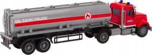 LeanToys Ciężarówka Tir Cysterna Światła Dźwięki Napęd Czerwony 3