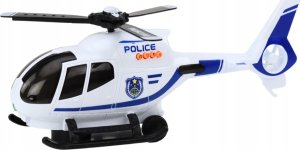 LeanToys Śmigłowiec Policyjny Jeżdżący Helikopter Biały Dźwięki Światła Pilot 2