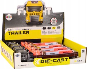 LeanToys Ciężarówka Z Przyczepą 1:24 TIR Auto Ciężarowe Akcesoria Dźwięki Światła 4