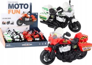 LeanToys Motocykl Policyjny 1:10 Światła Dźwięki Biały Czerwony 1