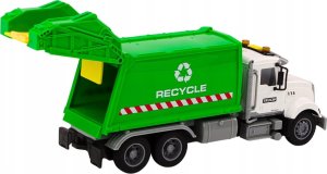 LeanToys Śmieciarka Kosze Na Śmieci Światła Dźwięki Napęd  Biało-Zielona 3