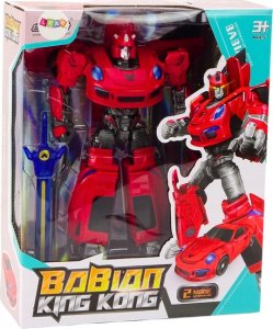 LeanToys Auto-Robot 2w1 Transformacja Sportowy Czerwony 4