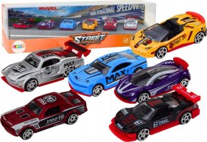 LeanToys Zestaw Resoraków 1:64 Autka Sportowe Metalowe Pojazdy Mix 6 ele. 1