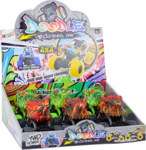 LeanToys Autko Dinozaur Napęd Frykcyjny Czerwone lub Zielone Terenowe 3