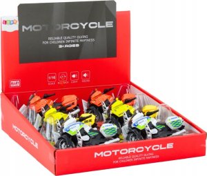LeanToys Motocykl Sportowy z Napędem Frykcyjnym 3 Wzory Żółty Pomarańczowy Biały 4
