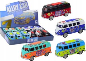 LeanToys Camper Bus 1:32 Metalowy Światła Dźwięki Napęd Otwierane Drzwi 1