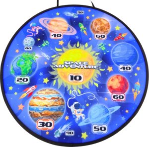 LeanToys Gra Zręcznościowa Tarcza Pistolety Strzałki Kulki Kosmos 4