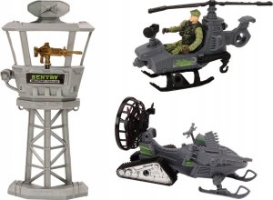 LeanToys Zestaw Militarny Wojskowy Wóz Bojowy Helikopter Żołnierze Akcesoria Dźwięki 2