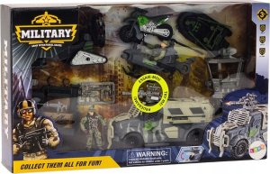 LeanToys Zestaw Militarny Wojskowy Wóz Bojowy Helikopter Żołnierze Akcesoria Dźwięki 4