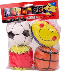 LeanToys Miękkie Piłki Sportowe Koszykówka Rugby Piłka Nożna Baseball Zestaw 4ele. 3