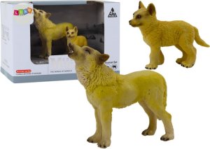 Figurka LeanToys Figurki Dorosły Wilk 9 cm oraz Młody Wilk 6,5 cm 1