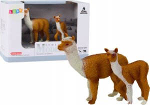 Figurka LeanToys Figurka Dorosła Lama 8 cm z młodą Lamą 6 cm Zwierzęta Świata 1