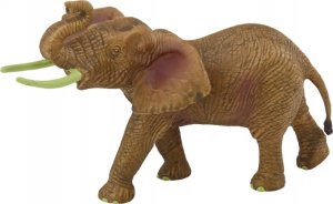 Figurka LeanToys Figurka Kolekcjonerska Słoń Afrykański Z Podniesioną Trąbą Safari 2
