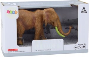 Figurka LeanToys Figurka Kolekcjonerska Słoń Afrykański Safari Brązowy 3