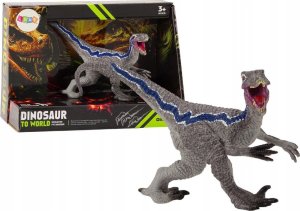 Figurka LeanToys Dinozaur Figurka Kolekcjonerska Velocitaptor Siwy 1El 1