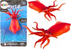 Figurka LeanToys Figurka Gumowa Kałamarnica Pomarańczowa Sea World 1