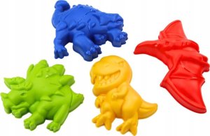 LeanToys Zestaw Do Piasku Wiaderko Z Prysznicem Konewka i Foremki Dinozaury Zestaw 2