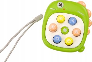 LeanToys Gra Zręcznościowa Whack A Mole Literki Dinozaur Zielona 2