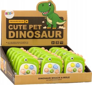 LeanToys Gra Zręcznościowa Whack A Mole Literki Dinozaur Zielona 3