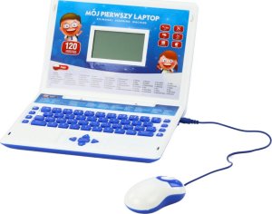 LeanToys Laptop Edukacyjny Interaktywny 60 Funkcji Dwa Języki Myszka Niebieski 2
