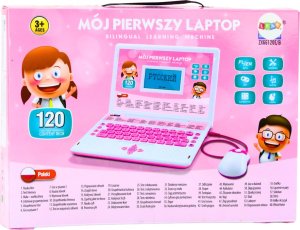 LeanToys Laptop Edukacyjny Interaktywny 60 Funkcji Dwa Języki Myszka Niebieski 5