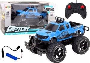 LeanToys Auto terenowe RC 1:14 27MHz Niebieskie Na Pilota Gumowe Koła 1