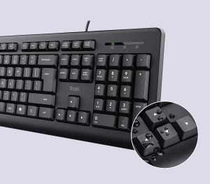 Klawiatura + mysz Trust TKM-250 USB KEYBOARD AND 6