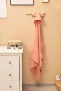 Sensillo OKRYCIE KĄPIELOWE KRÓLIK 90X90 RÓŻOWY 2