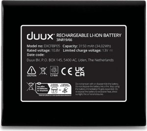 Duux Dock + Battery pack 10.8 V for Duux Whisper Flex | DXCFBP05 | Black 1