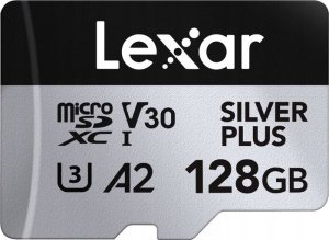 Karta Lexar Professional Silver Plus MicroSDXC 128 GB Class 10 UHS-I/U3 A2 V30 (LMSSIPL128G-BNANG) 1