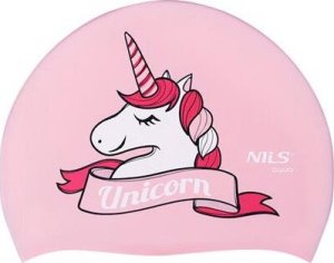 Nils Extreme NQC UNICORN RÓŻOWY DZIECIĘCY CZEPEK SILIKONOWY NILS AQUA 2
