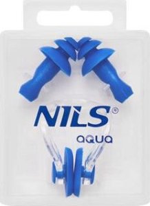 Nils Extreme NQAW30 NIEBIESKI ZESTAW PŁYWACKI SILIKONOWE ZATYCZKI DO USZU I NA NOS NILS AQUA 3