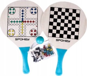 Spokey Rakietki do badmintona plażowego z grami (szachy i chińczyk) Spokey WOO-BAD GAME 2