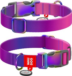 Collar WAU DOG OBROŻA RECYCLED GRADIENT L        2,5/33-49cm NYLON FIOLETOWA 1