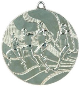 Victoria Sport Medal srebrny stalowy - Biegi z nadrukiem kolorowym LuxorJet 1