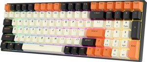 Klawiatura Royal Kludge Klawiatura mechaniczna Royal Kludge RK100 RGB, brown switch (czarno-pomarańczowa) 6
