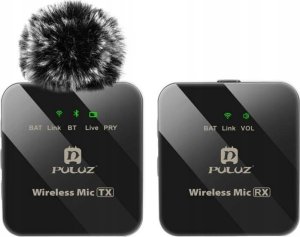 Mikrofon Puluz Bezprzewodowy mikrofon krawatowy PULUZ 1 TX + 1 RX 2