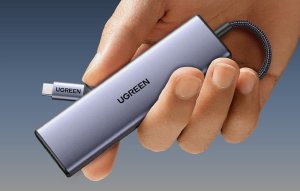 HUB USB Ugreen Hub USB-C CM498, 3x USB 3.0, HDMI 4k 30Hz, VGA, RJ45, SD/TF, PD 100W (szary) 6