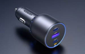 Ładowarka Ugreen Ładowarka samochodowa Ugreen EC703, USB + 2x USB-C, 75W (czarna) 3