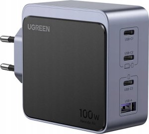 Ładowarka Ugreen Ładowarka sieciowa Ugreen Nexode Air 100W, 3x USB-C, USB (szara) 1