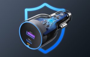 Ładowarka Ugreen Ładowarka samochodowa Ugreen EC701, USB + USB-C, 63W (czarna) 4