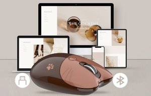 Mysz Mofii Bezprzewodowa mysz MOFII M3DM (brązowa) 4