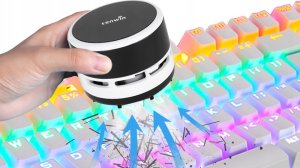 Tenwin Mini odkurzacz biurkowy bezprzewodowy Tenwin 8050-1 na baterie (czarny) 10