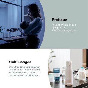 Babymoov Przenośny podgrzewacz, termos elektryczny MOOV & FEED (beżowy) 5