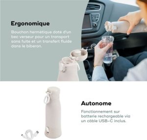 Babymoov Przenośny podgrzewacz, termos elektryczny MOOV & FEED (beżowy) 6