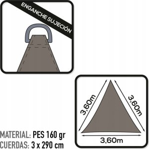 Aktive POLIESTER TRIANGLE GARDEN CANO 5
