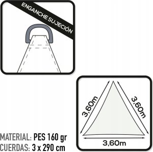 Aktive POLIESTER TRIANGLE GARDEN CANO 5