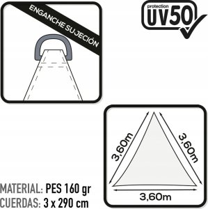 Aktive SUN SHADE UV50 PROT TRIANGULAR 5
