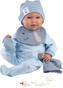 Llorens 27420 Lalka bobas Mimo w czapce i śliniaku z przytulanką pieluszką 2