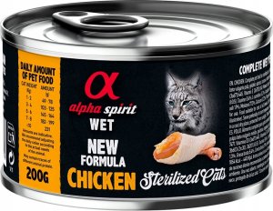 Alpha Spirit Alpha Spirit Karma mokra dla kota Sterilised Cats Chicken (dorosły) 200g 1